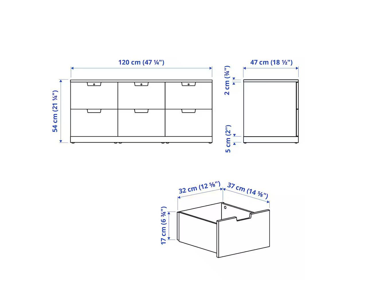 Комод Нордли 23 black ИКЕА (IKEA) изображение товара