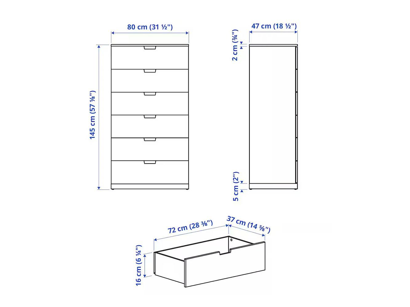 Комод Нордли 27 black ИКЕА (IKEA) изображение товара